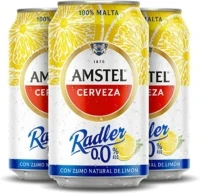 Amstel Radler 0,0 Cerveza Limón Sin Alcohol (Pack 24 x 33cl)