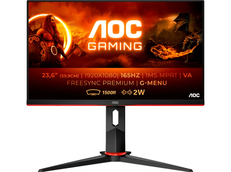 Monitor gaming curvo 24″ AOC C24G2AE/BK (165 Hz, 1 ms, FreeSync Premium)