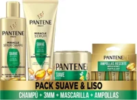 Pantene Pro-V Suave & Liso (Champú + Acondicionador + Mascarilla + Ampollas)