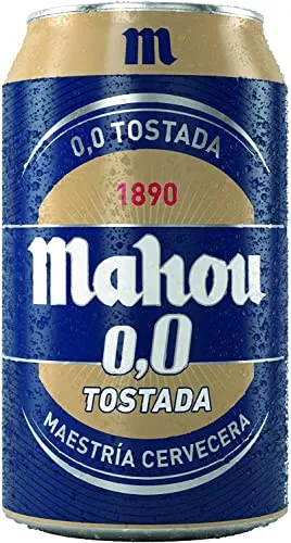 Mahou 0,0 Tostada Cerveza Pack de 24 Latas x 33 cl