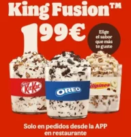 Helado King Fusion por 1,99€ en Burger King