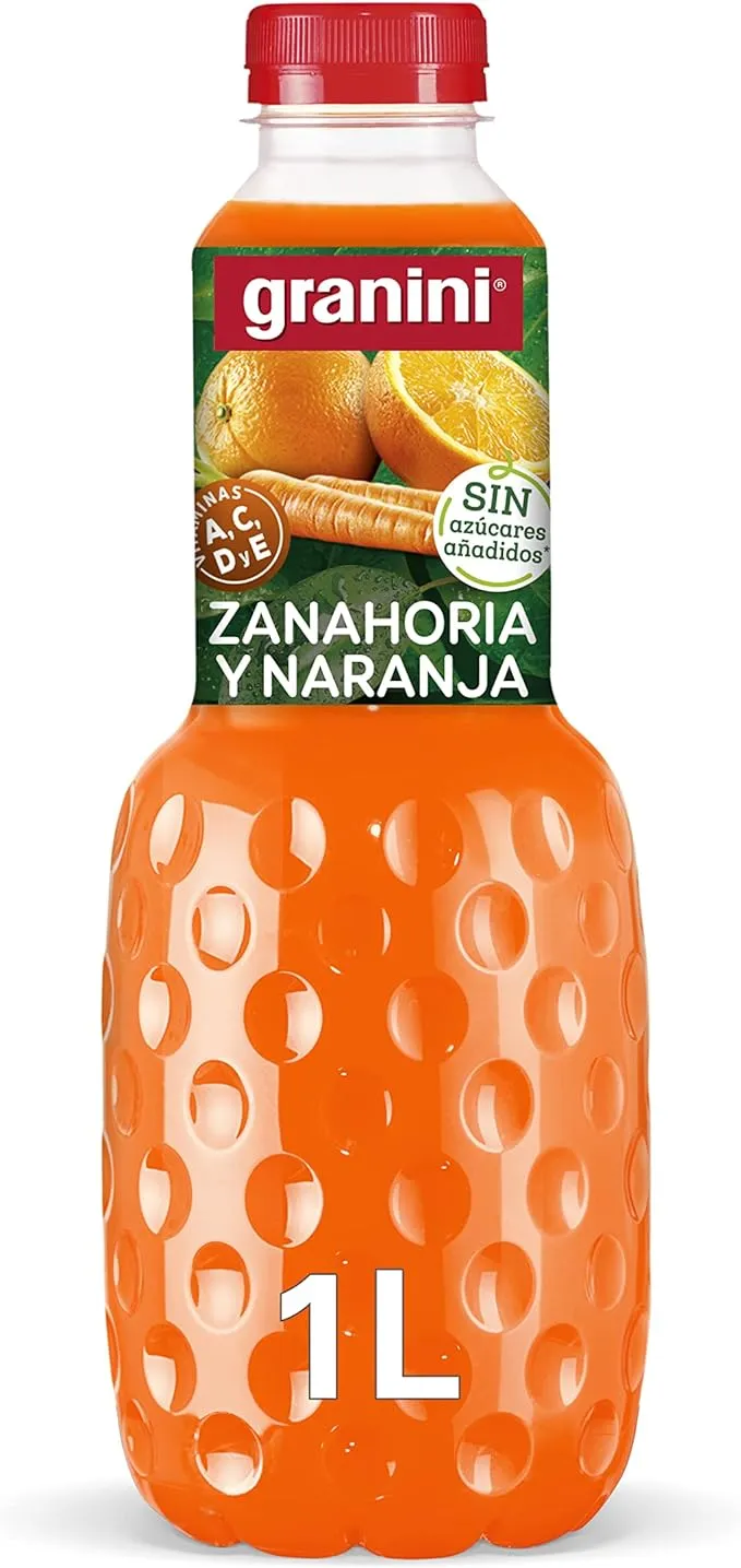 Granini Zumo de Naranja, Zanahoria y Uva Sin azúcares 1L