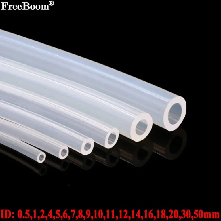 Manguera de goma de silicona de grado alimenticio, tubo de silicona Flexible transparente, diámetro 1, 2, 4, 5, 6, 7, 8, 9, 10, 11, 12, 14, 16, 18, 20, 30, 50mm, 1M