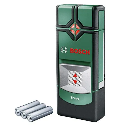 Bosch detector Truvo (manejo sencillo con un botón, escáner de pared para detectar cables bajo tensión y metales)