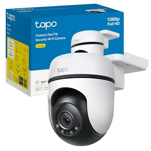 TP-Link Tapo C500 – Cámara Vigilancia Wi-FI Exterior 360º , Resolución 1080p, Detección Movimiento, Visión Nocturna hasta 30m, Audio Bi-direccional, Sirena, Compatible Alexa y Google