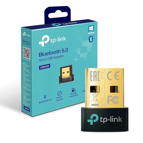TP-Link UB500 Adaptador Bluetooth 5.0 USB, Tamaño Mini para Ordenador, Portatil, Auriculares, Altavoz, Teclado, Compatible con Windows 11/10/8.1/7, Multicolor