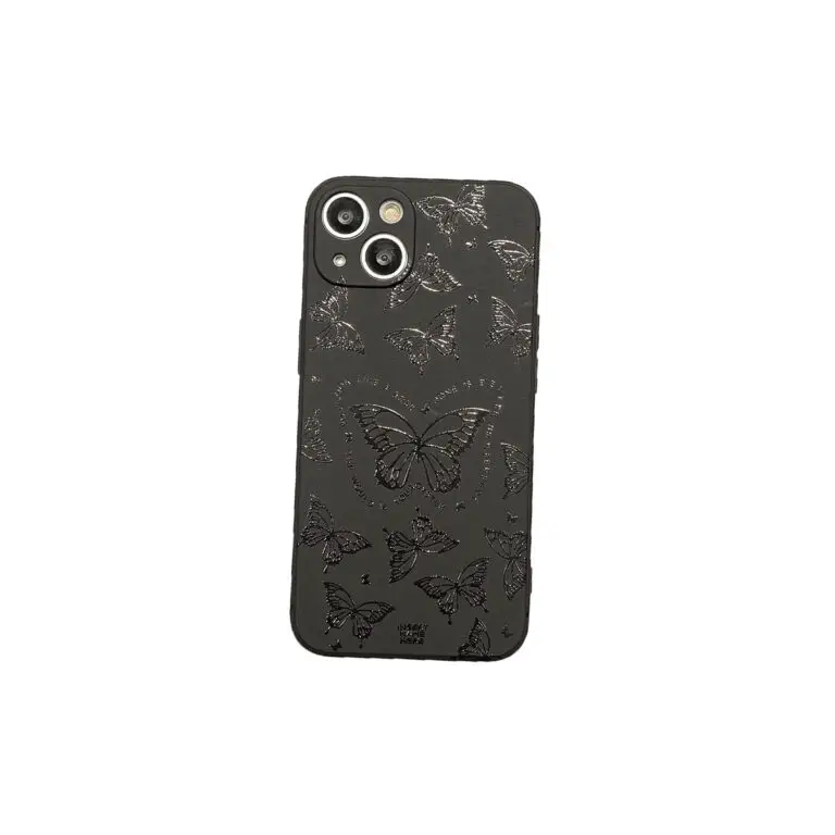 Funda de teléfono de silicona negra para iPhone