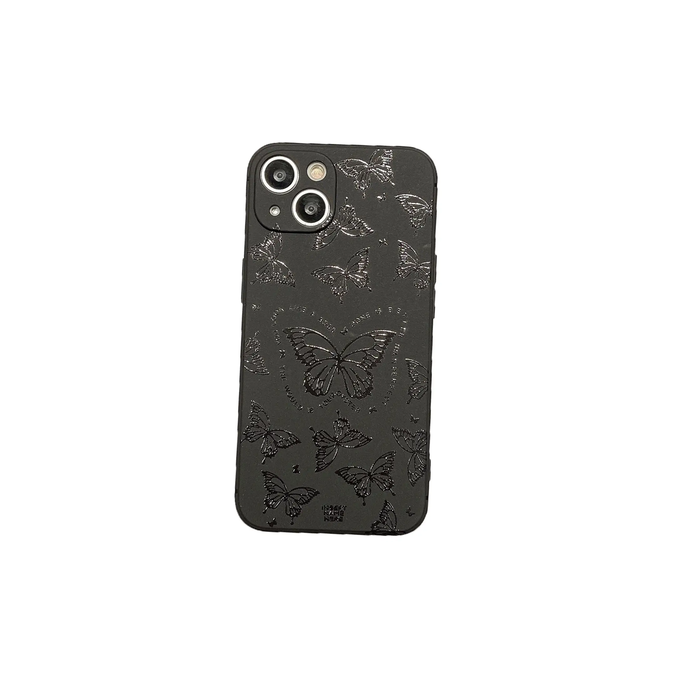 Funda de teléfono de silicona negra para iPhone