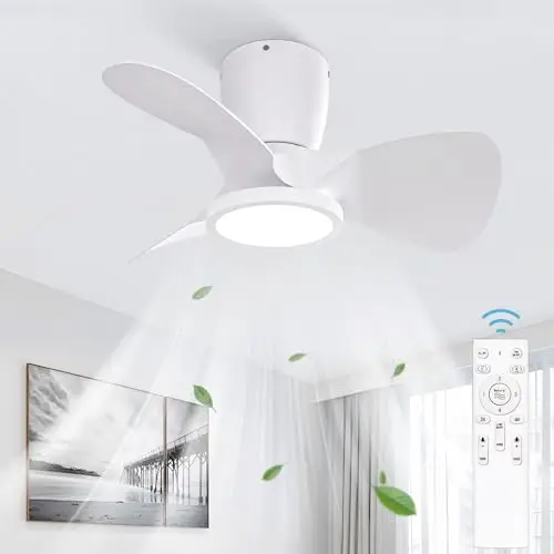 Ventilador de Techo Ateroll con Luz LED y Control Remoto