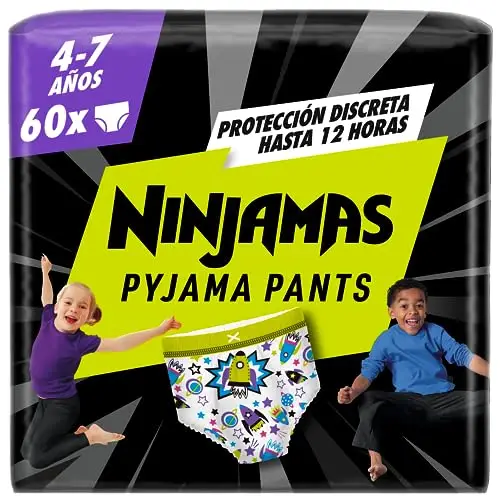 Dodot Ninjamas Pañales Niño 4-7 Años – 60 Unidades