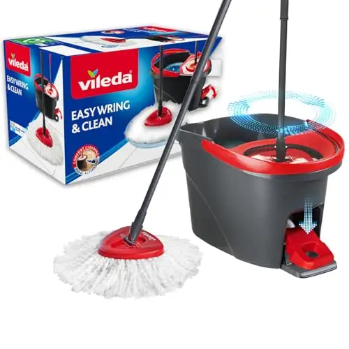 Vileda Easy Wring & Clean – Fregona con Cubo Escurridor