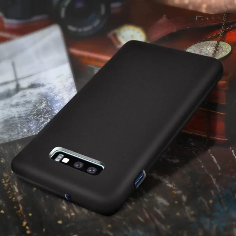 Funda Silicona Negra Mate para Samsung Galaxy S10e