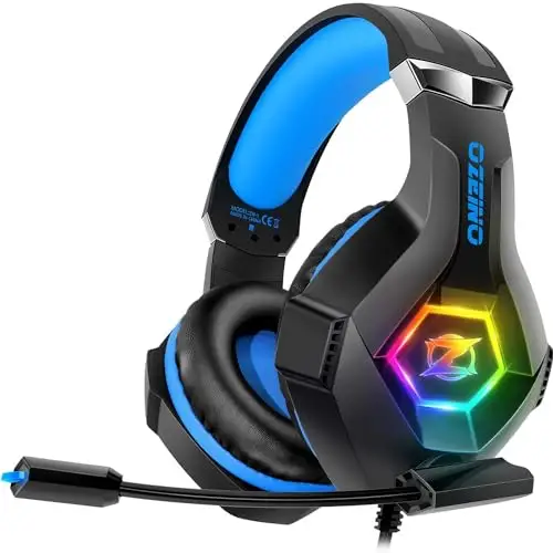 Cascos Gaming Premium con RGB y Micrófono