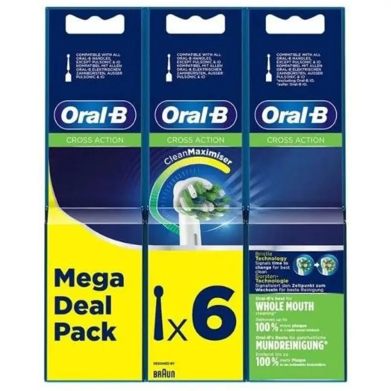 Cabezal de Recambio Oral-B Cross Action (6 Unidades)