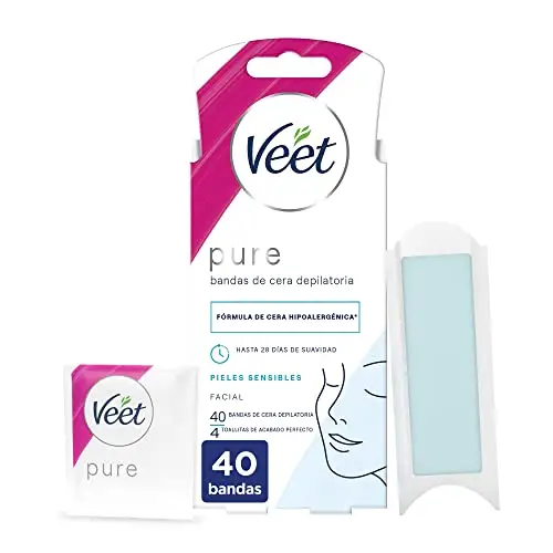 Veet Pure Bandas de Cera Fría para Depilación Facial