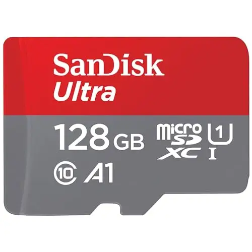 SanDisk 128GB Ultra Tarjeta microSDXC con Adaptador SD