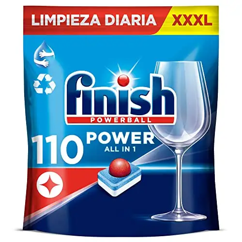 Finish Powerball: Pastillas para Lavavajillas Todo en Uno – 110 Unidades