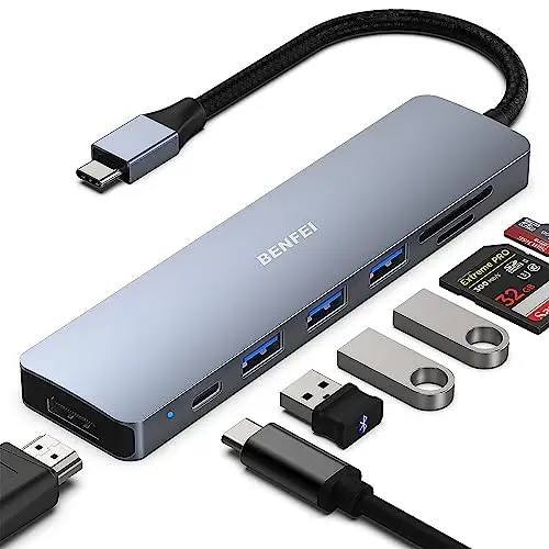 BENFEI HUB USB-C 7 en 1: Adaptador Multipuerto para Conectar Dispositivos