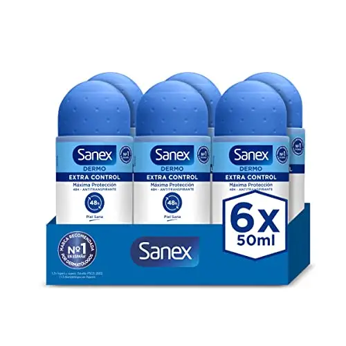 Sanex Dermo Extra Control Desodorante Roll-On 6Uds 50ml