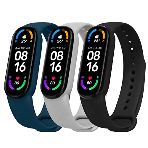 Correa de Silicona Ainiv para Mi Band 5/6/7 – 3 Piezas